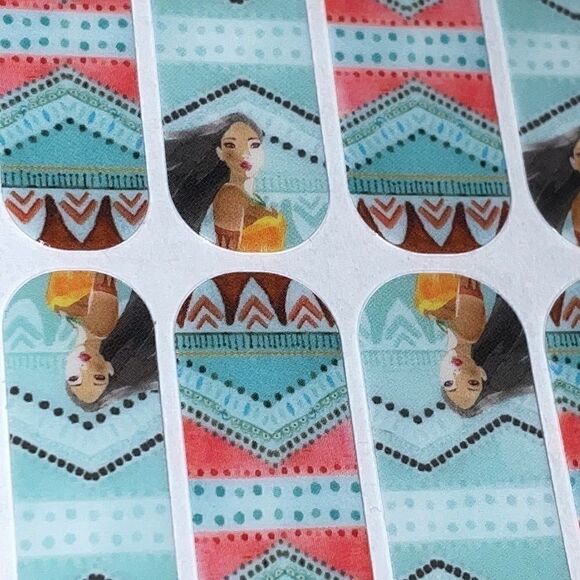 Jamberry nail wraps 2 sheets Pocohantas “Noble Princess” “Colors of the … - Picture 4 of 8